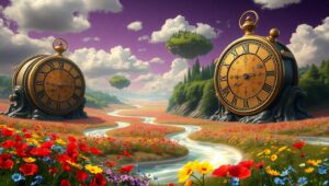 Melting Time in a Dreamscape sWv – free AI stock image