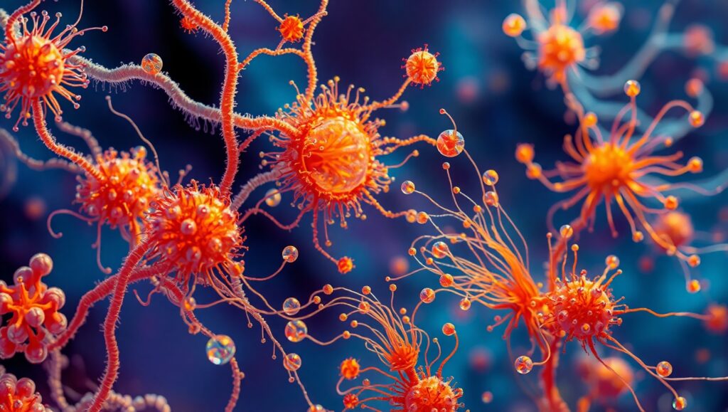 Microbial Symphony in Color – free AI stock image