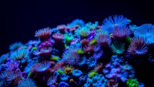 Microscopic Coral Reef Adventure – free AI stock image