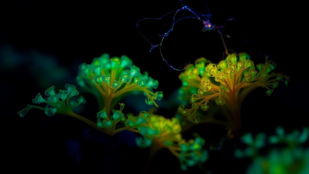 Microscopic Coral Reef Wonderland – free AI stock image