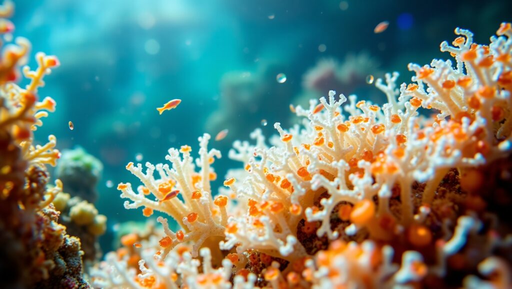 Microscopic Coral Reef Wonderland VnR – free AI stock image