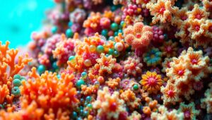 Microscopic Wonders of Coral Reefs – free AI stock image