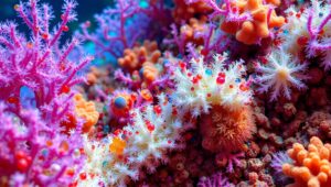 Microscopic Wonders of Coral Reefs 9aQ – free AI stock image