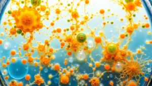 Microscopic World of Biofilm Patterns – free AI stock image