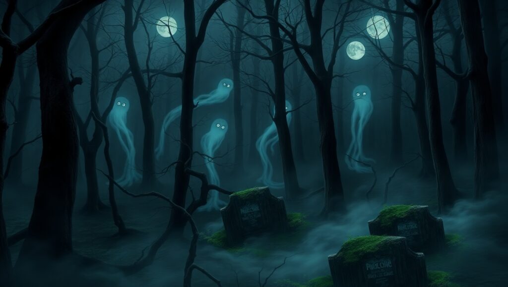 Midnight Haunt in the Forest WRE – free AI stock image