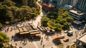 Miniature Market City Life – free AI stock image