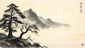 Mist-covered Mountains at Dawn aTN – free AI stock image