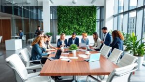 Modern Collaborative Corporate Office Space – free AI stock image