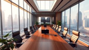 Modern Corporate Office Design Concept – free AI stock image