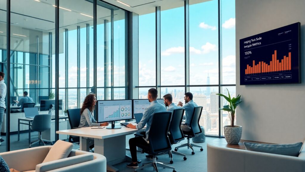 Modern Corporate Office Environment – free AI stock image