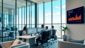 Modern Corporate Office Environment – free AI stock image
