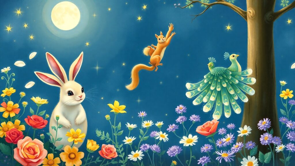 Moonlit Garden of – free AI stock image