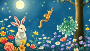 Moonlit Garden of – free AI stock image