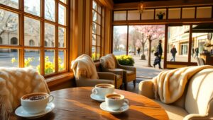 Morning Bliss at the Coffee Shop – free AI stock image