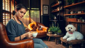 Morning Brew in a Cozy Corner – free AI stock image