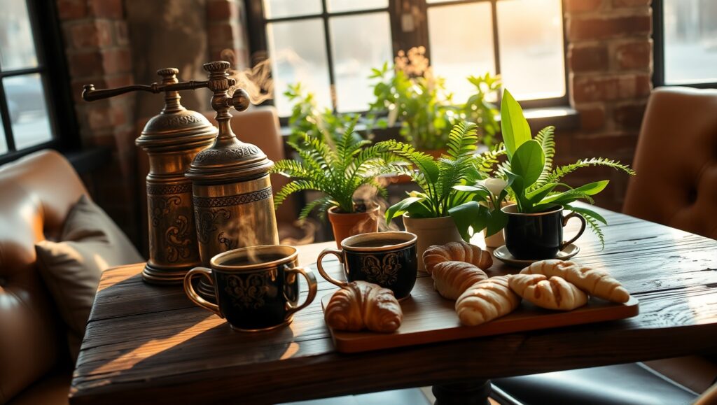 Morning Calm in a Cozy Café – free AI stock image