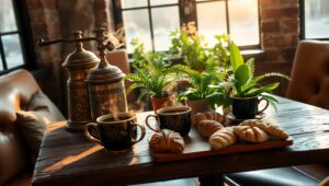 Morning Calm in a Cozy Café – free AI stock image