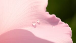 Morning Dew on Flower Petal – free AI stock image