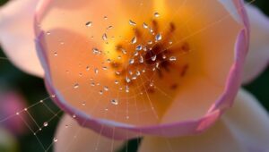 Morning Dew on Spider Web – free AI stock image