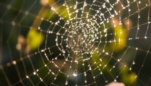 Morning Dew on Spider Web o1y – free AI stock image