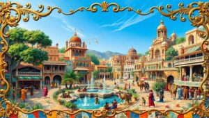 Mosaic City: Cultures in Harmony – free AI stock image