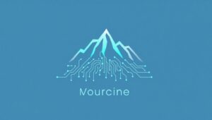 Mountain Circuit Logo Design Concept – free AI stock image