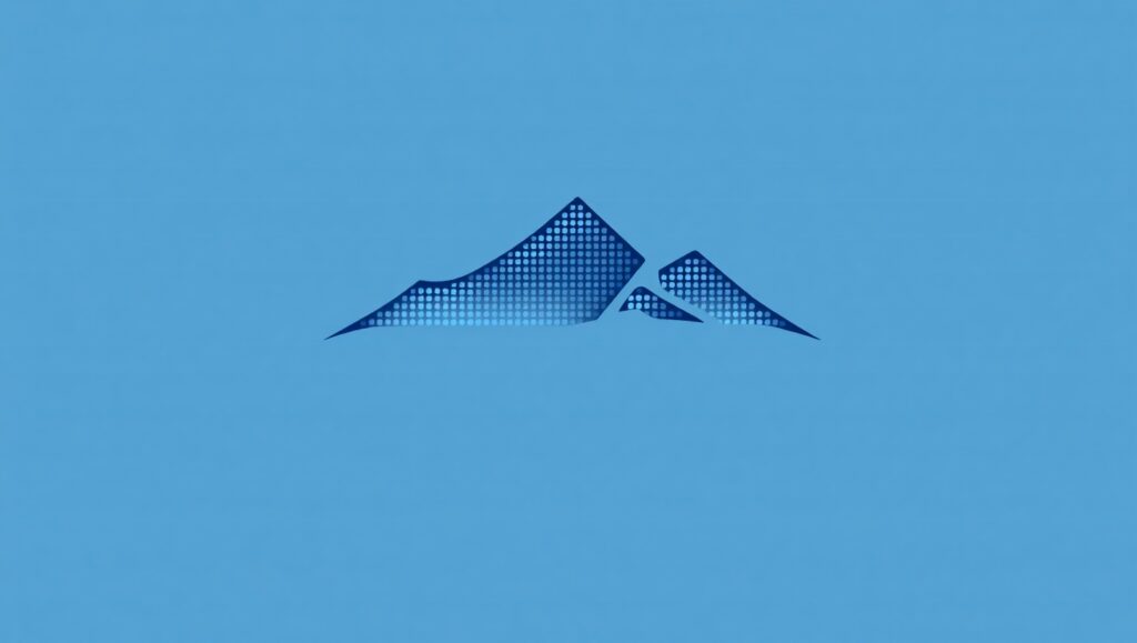 Mountain Pixel Logo Design – free AI stock image