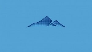 Mountain Pixel Logo Design – free AI stock image