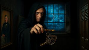 Mystery in Shadows and Light – free AI stock image