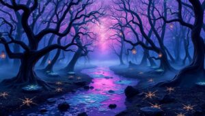 Mystical Forest at Twilight OaG – free AI stock image