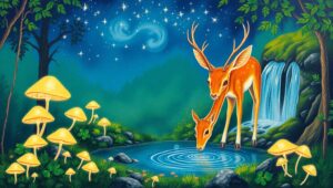 Mystical Forest Under Starry Skies 3b7 – free AI stock image