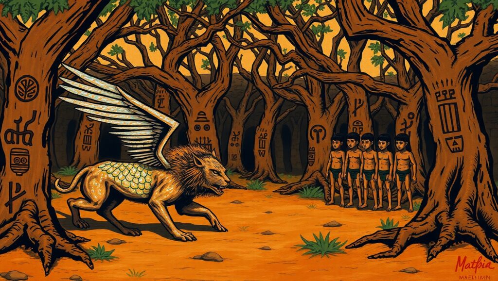Mystical Hunt in Ancient Times – free AI stock image