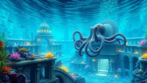 Mystical Underwater Coral City – free AI stock image