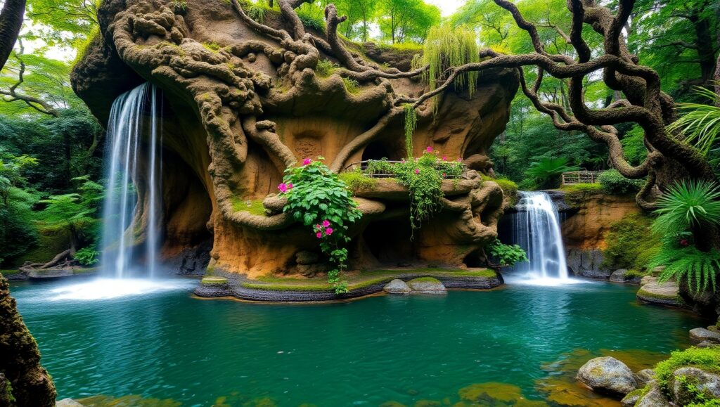 Nature-Infused Architectural Marvel – free AI stock image