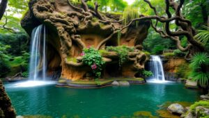 Nature-Infused Architectural Marvel – free AI stock image