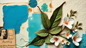 Nature-Inspired Vintage Collage Artwork – free AI stock image