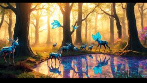 Nature Meets Robotics in Harmony – free AI stock image