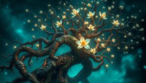 Nature Meets Technology: A Mixed Media Vision – free AI stock image