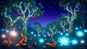 Nature Meets Technology in a Dream – free AI stock image