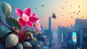 Nature Meets Technology in Collage kTP – free AI stock image