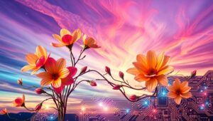 Nature Meets Technology in Harmony – free AI stock image