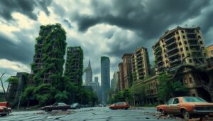 Nature Reclaims the Silent – free AI stock image