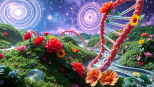 Nature’s DNA Symphony in Color – free AI stock image