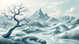 Nature’s Fluid Forms and Landscapes – free AI stock image