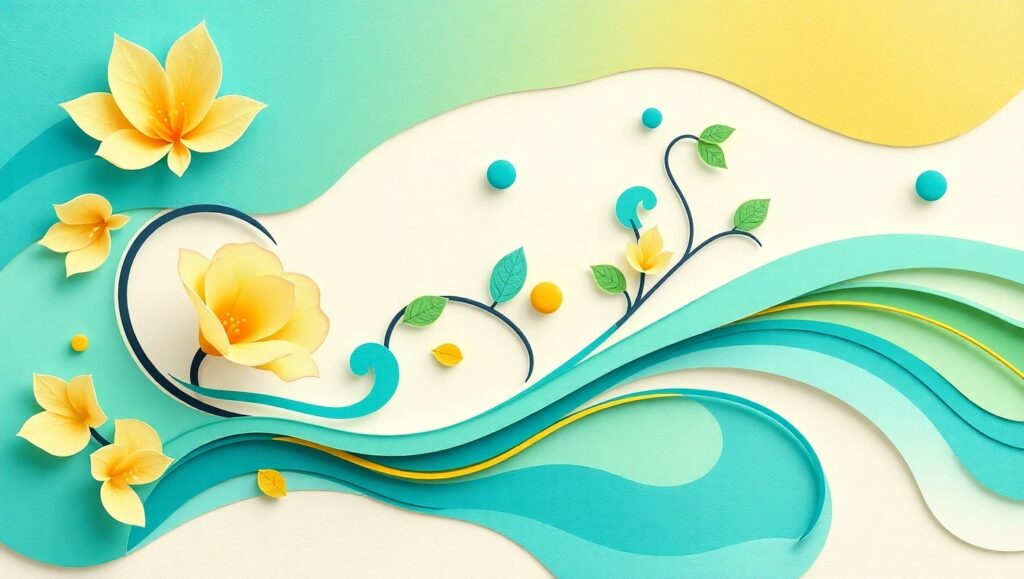 Nature’s Harmony in Biomorphic Form – free AI stock image