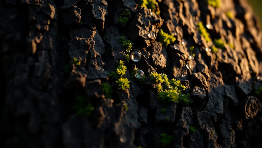 Nature’s Intricate Textures Under Light – free AI stock image