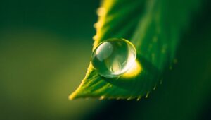 Nature’s Jewel: Water on – free AI stock image