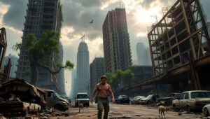 Nature’s Reclamation of a Fallen City – free AI stock image