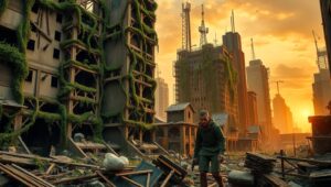 Nature’s Reclamation of a Lost City – free AI stock image