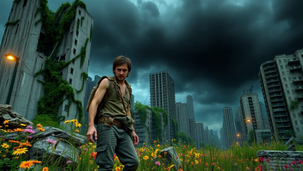 Nature’s Reclamation of Urban Ruins OAi – free AI stock image